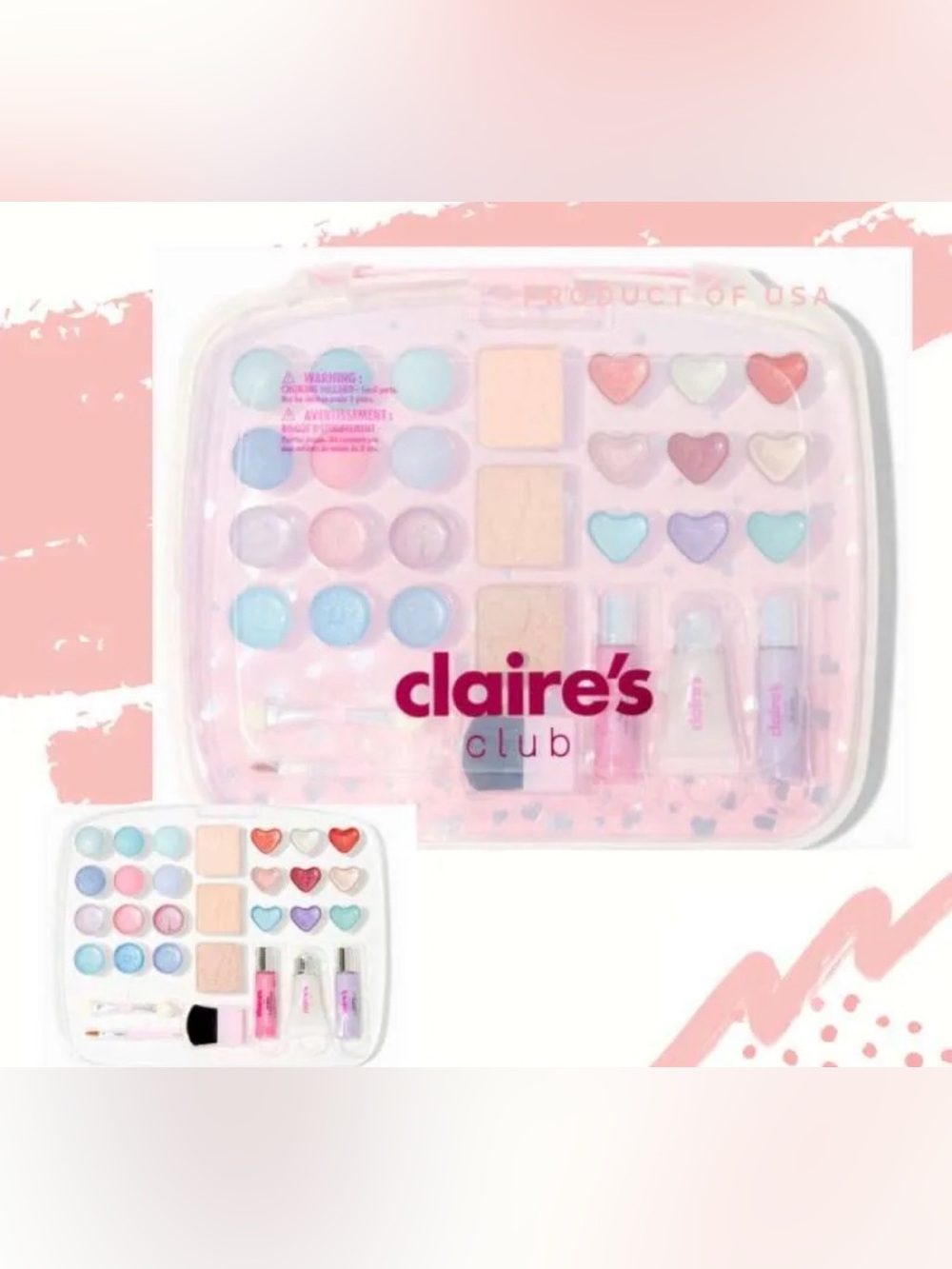 Claire’s Club - Pink Makeup Set - $25 Retail - New!